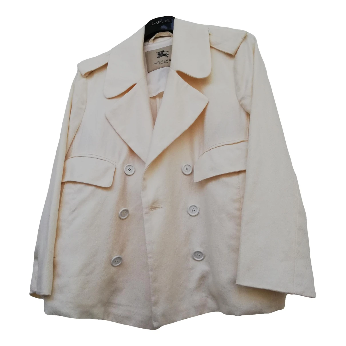 Pre-owned Burberry Linen Short Vest In White