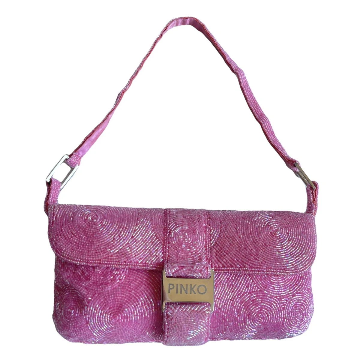 Pre-owned Pinko Glitter Mini Bag In Pink