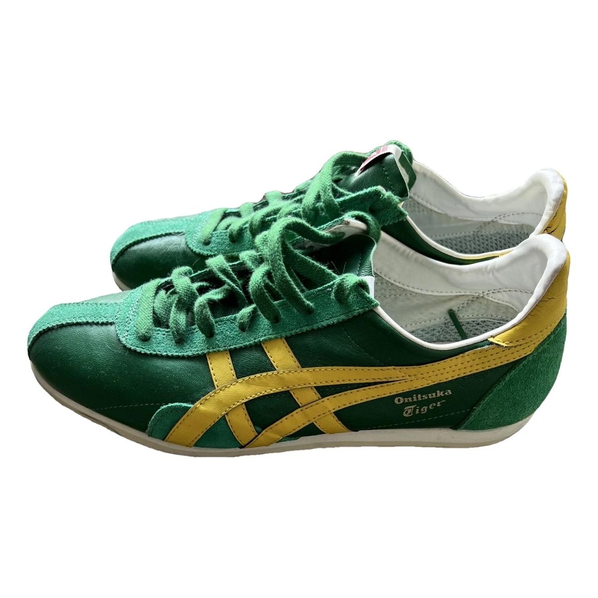 Pre-owned Onitsuka Tiger Leather Low Trainers In Green
