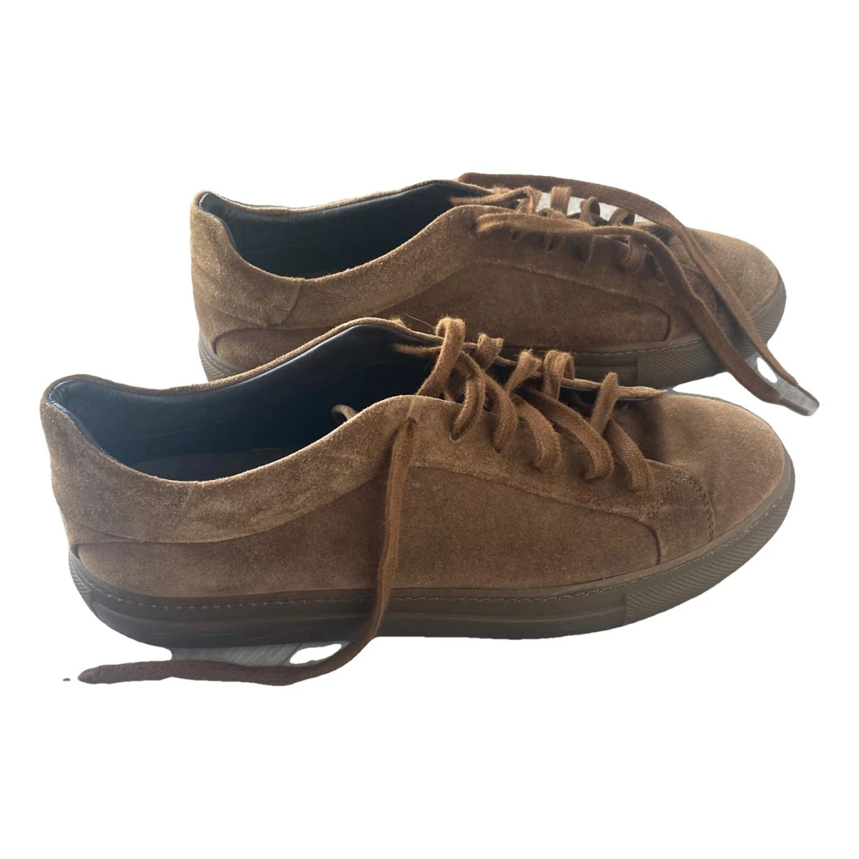 Pre-owned Massimo Dutti Low Trainers In Brown