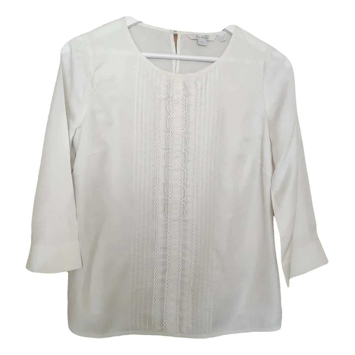 Pre-owned Boden Silk Blouse In White