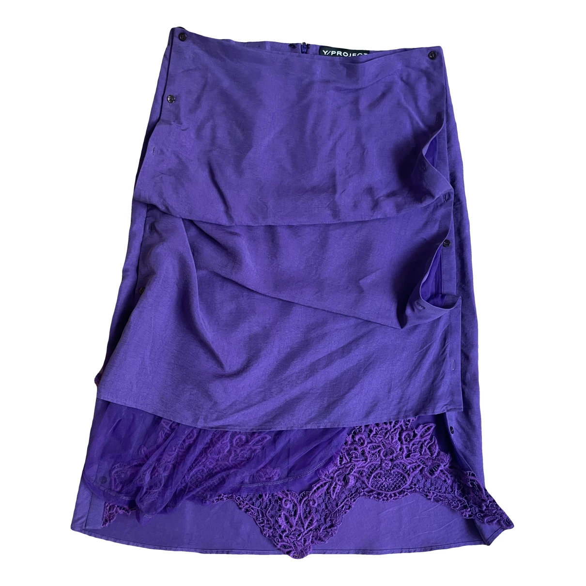 Pre-owned Y/project Mid-length Skirt In Purple