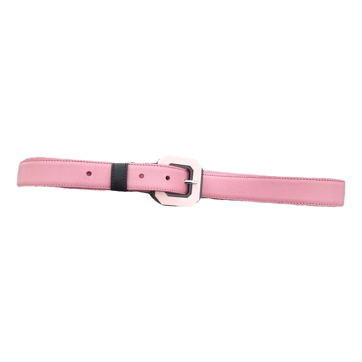Pre-owned Prada Leather Belt In Pink