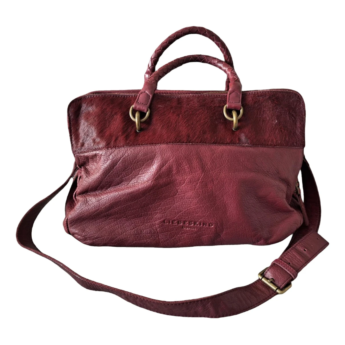 Pre-owned Liebeskind Leather Handbag In Burgundy
