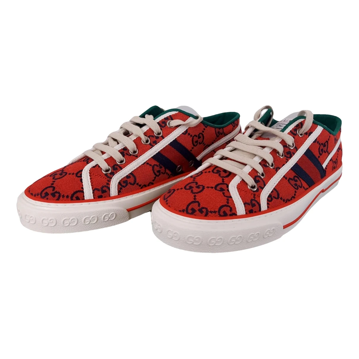 Pre-owned Gucci Tennis 1977 Cloth Trainers In Red