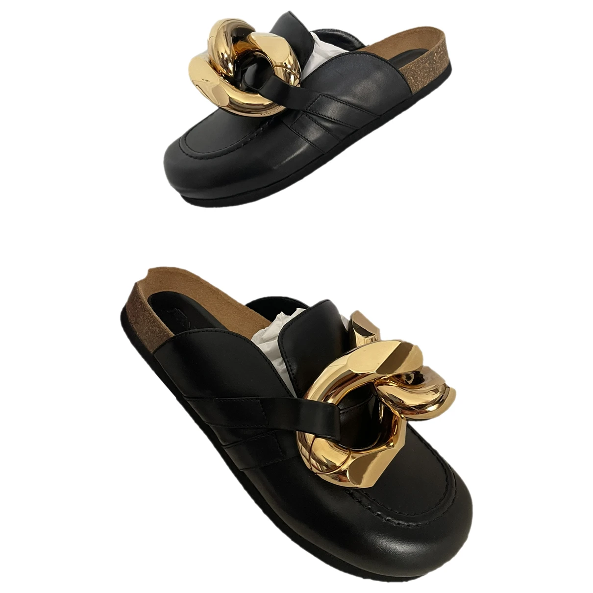 Pre-owned Jw Anderson Leather Mules & Clogs In Black