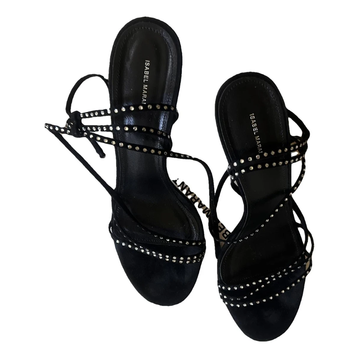 Pre-owned Isabel Marant Velvet Sandal In Black
