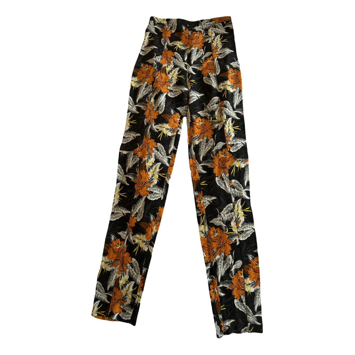 Pre-owned Proenza Schouler Silk Slim Pants In Multicolour