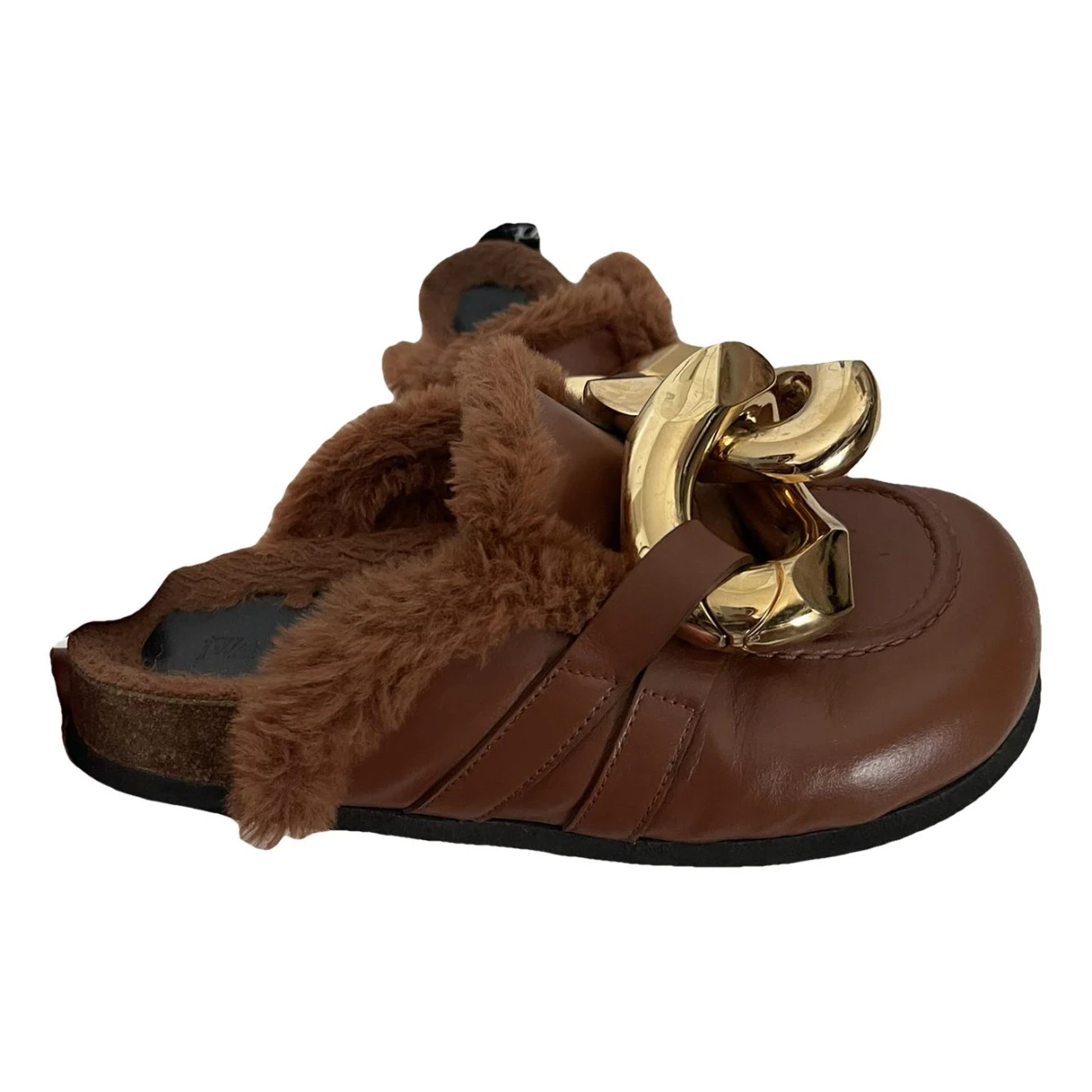 Pre-owned Jw Anderson Leather Mules & Clogs In Brown