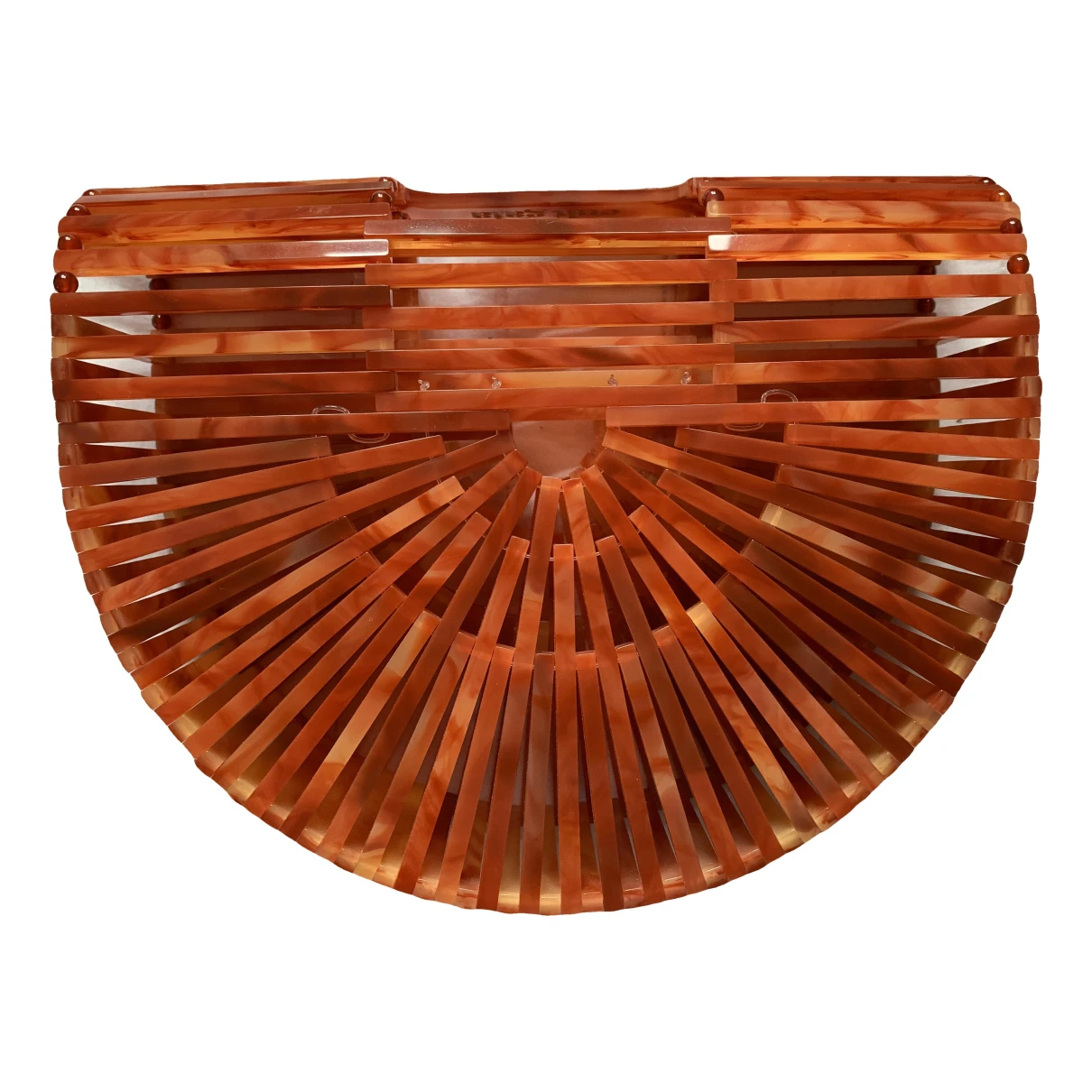 Pre-owned Cult Gaia Acrylic Ark Handbag In Orange