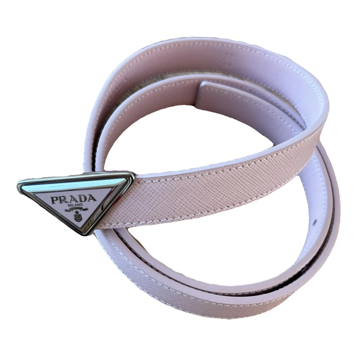 Pre-owned Prada Leather Belt In Pink