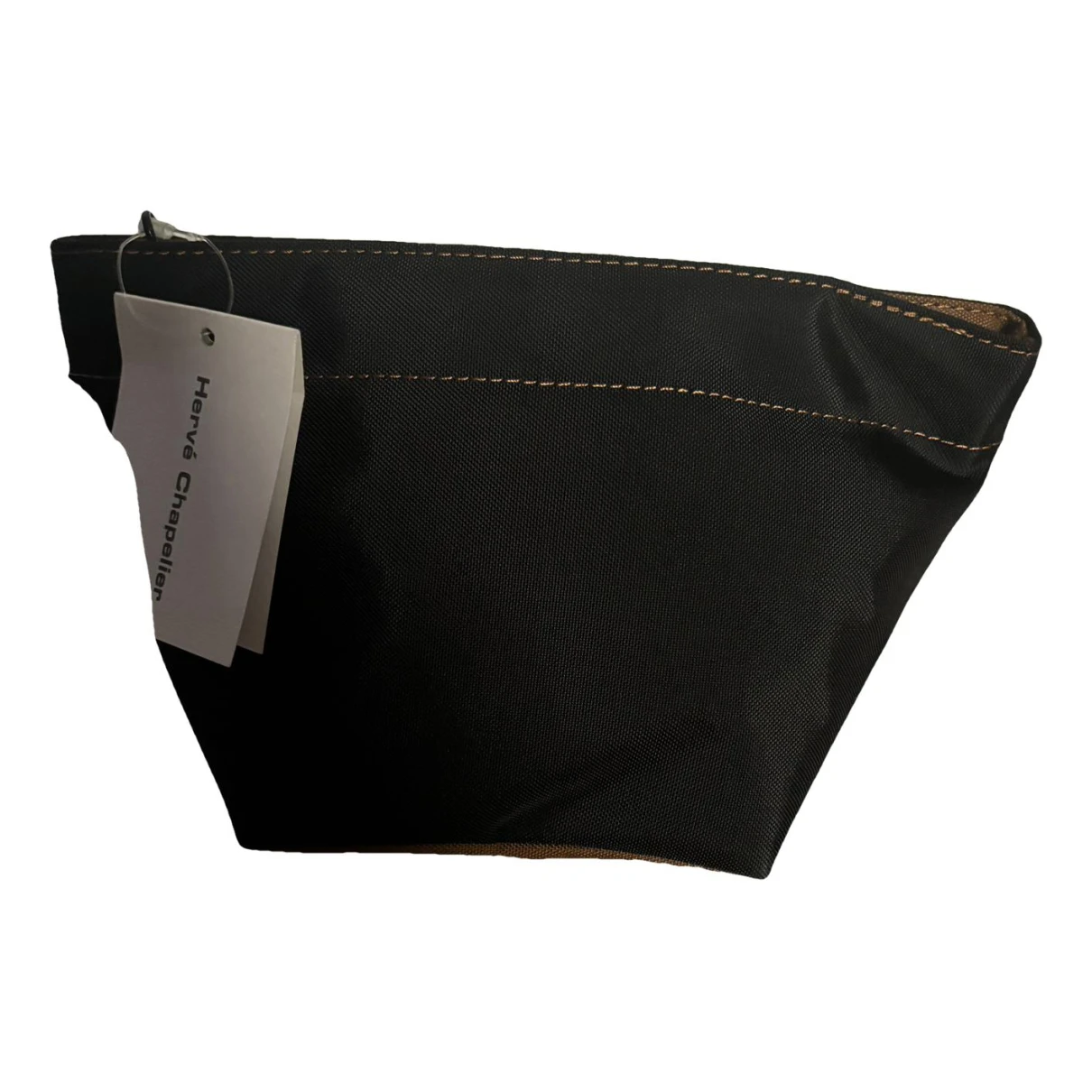 Pre-owned Herve Chapelier Cloth Clutch Bag In Black