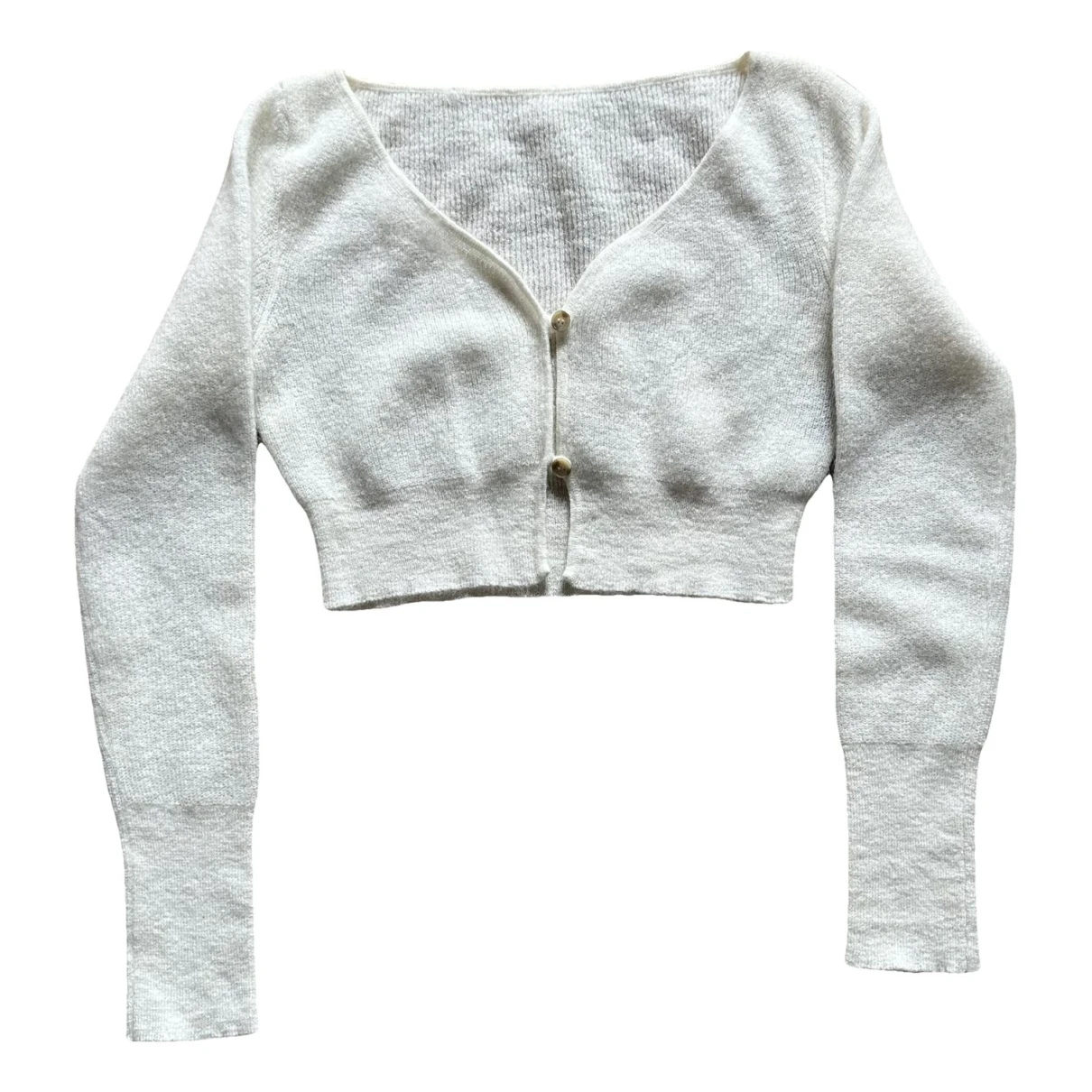 Pre-owned Jacquemus Wool Cardigan In White