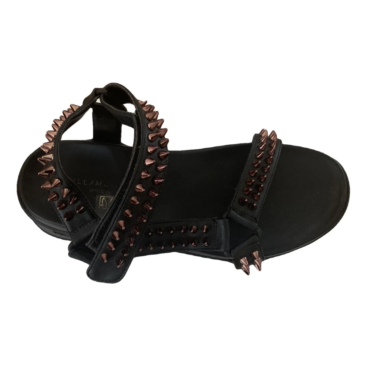 Pre-owned Stella Mccartney Vegan Leather Sandal In Black