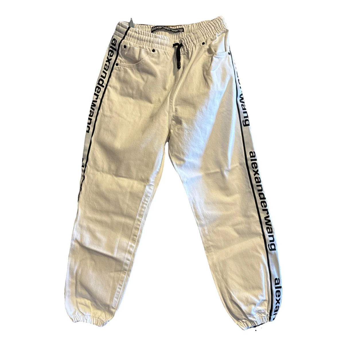 Pre-owned Alexander Wang Trousers In White