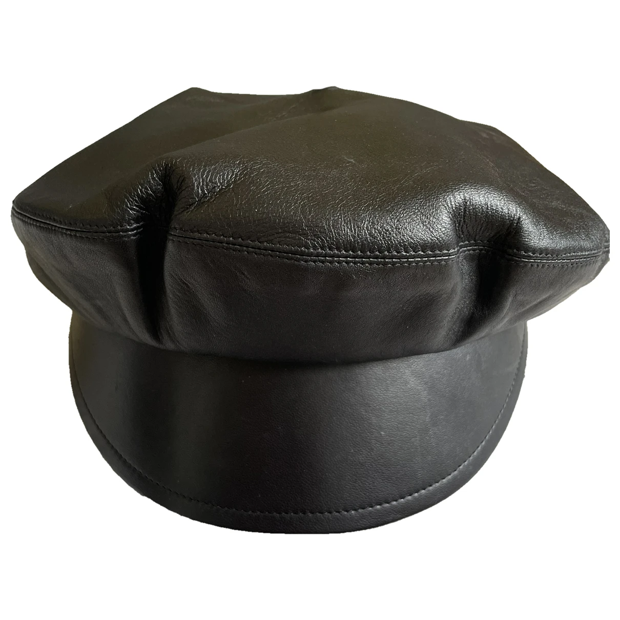 Pre-owned Dior Leather Cap In Black