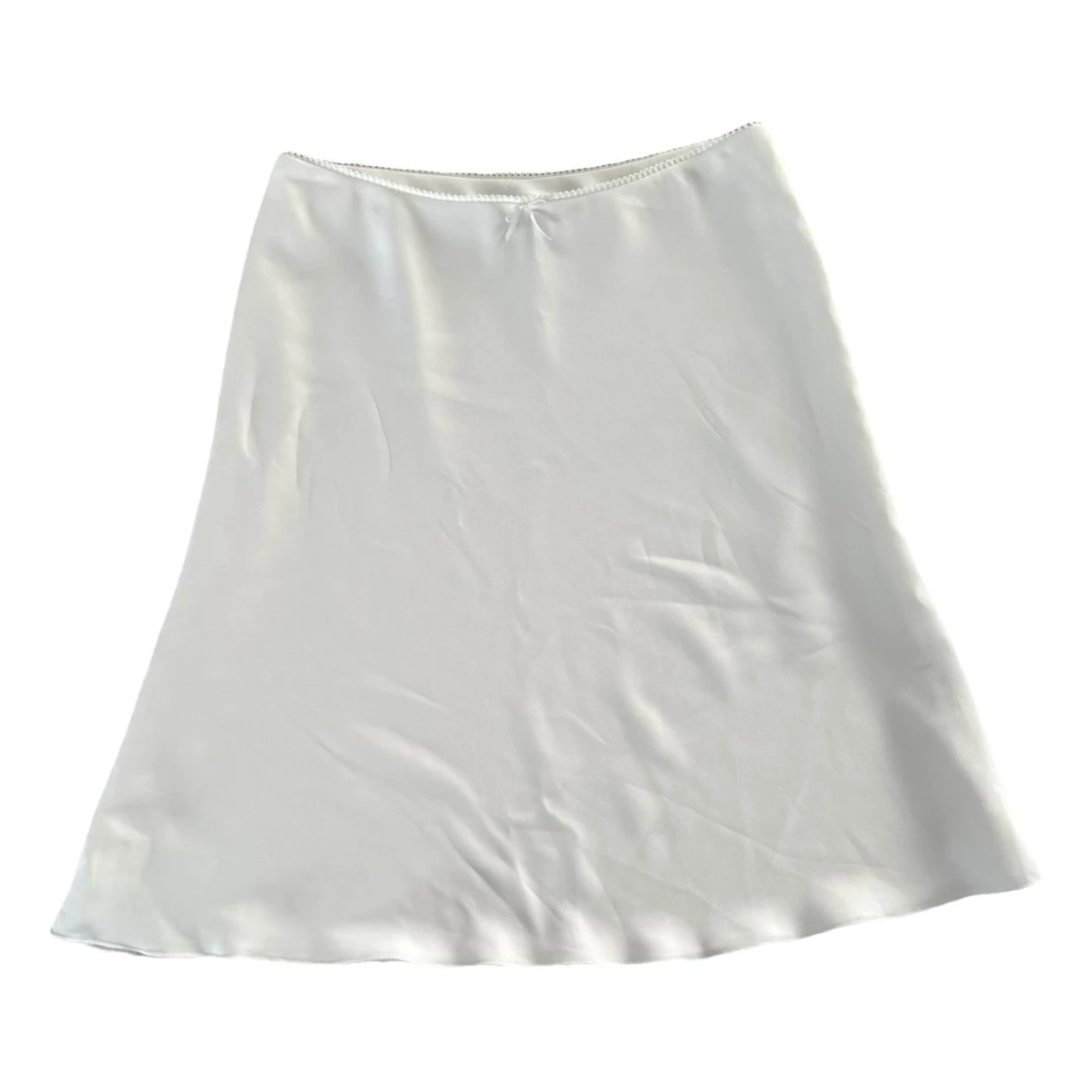 Pre-owned Danielle Guizio Mid-length Skirt In White