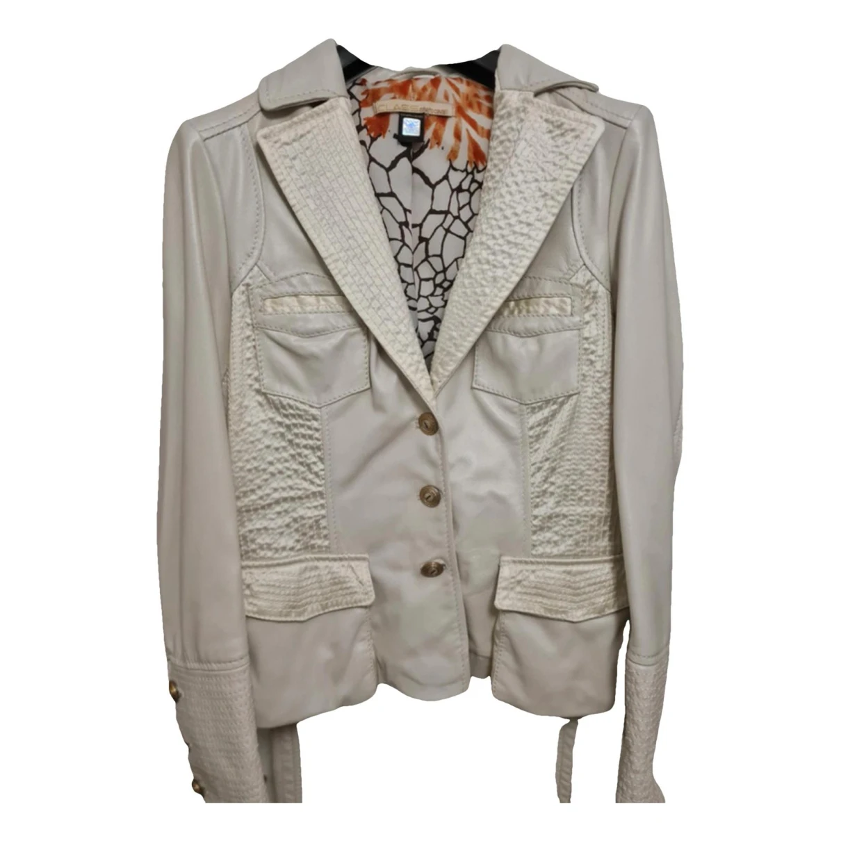 Pre-owned Roberto Cavalli Leather Jacket In Other