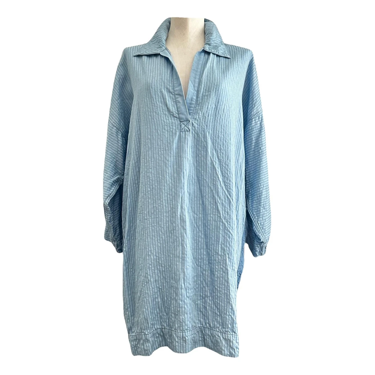 Pre-owned Mara Hoffman Silk Mid-length Dress In Blue