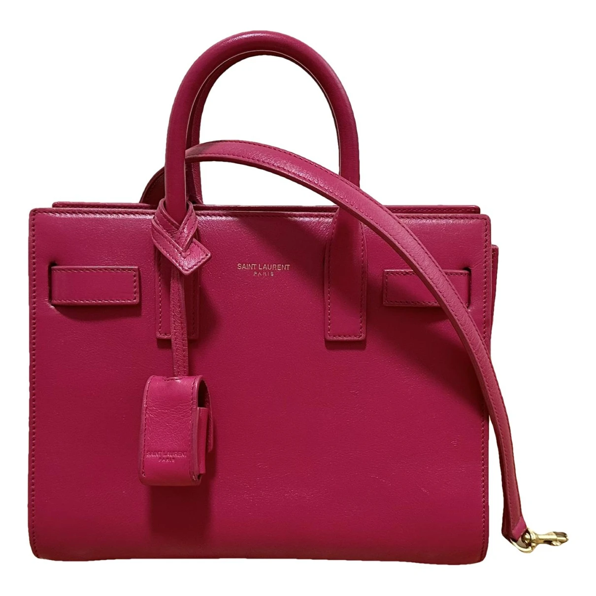 Pre-owned Saint Laurent Sac De Jour Leather Tote In Pink