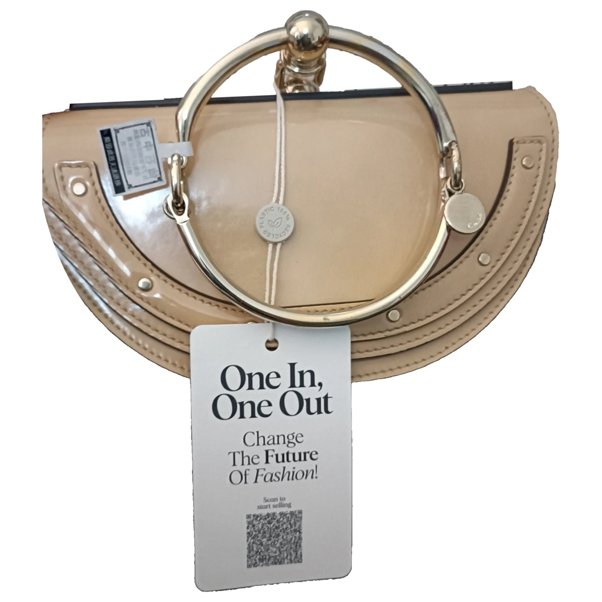 Pre-owned Chloé Bracelet Nile Patent Leather Crossbody Bag In Beige
