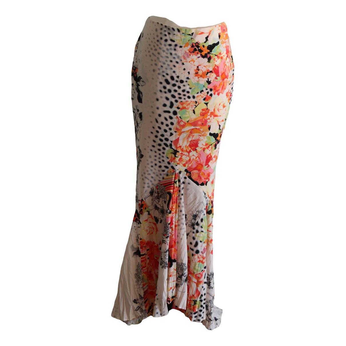 Pre-owned Just Cavalli Maxi Skirt In Multicolour