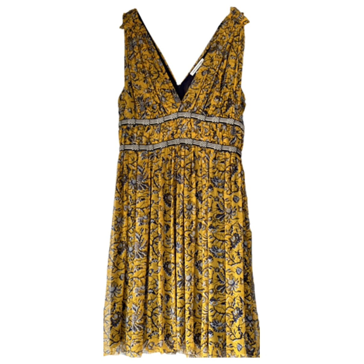 Pre-owned Isabel Marant Étoile Silk Mid-length Dress In Yellow