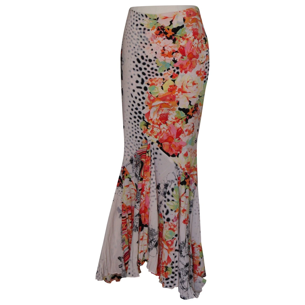 Pre-owned Just Cavalli Maxi Skirt In Multicolour