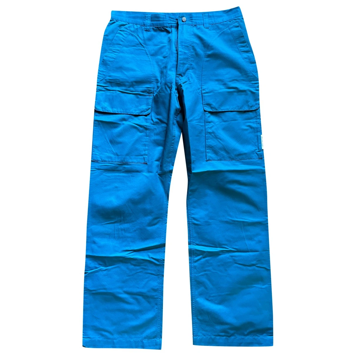Pre-owned Final Home Trousers In Turquoise