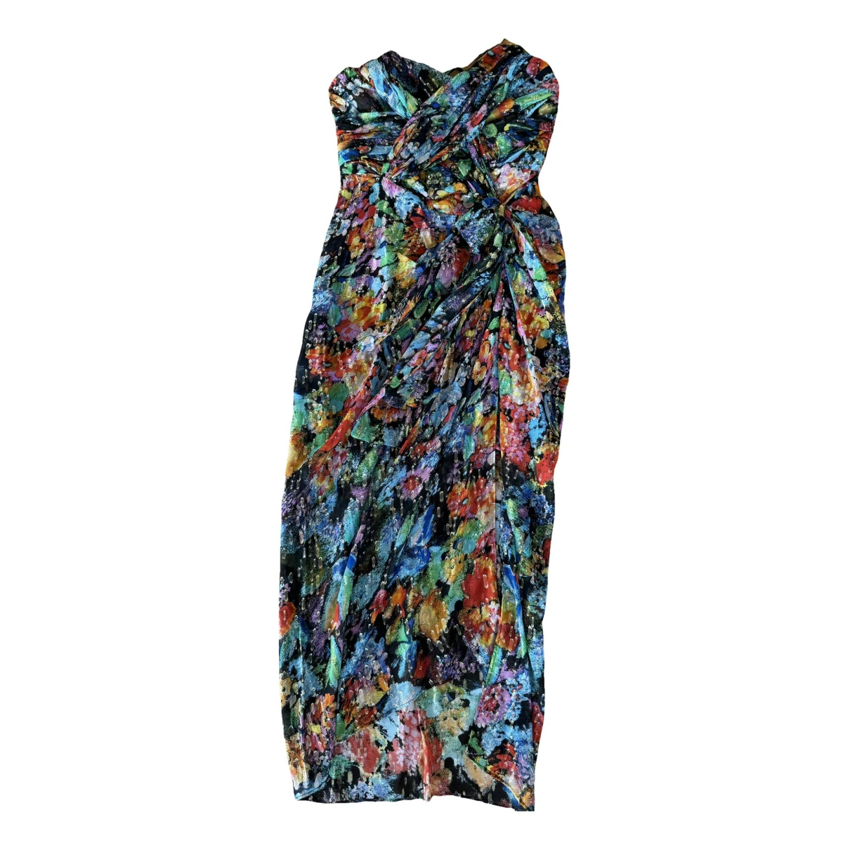 Pre-owned The Kooples Fall Winter 2019 Silk Mid-length Dress In Multicolour