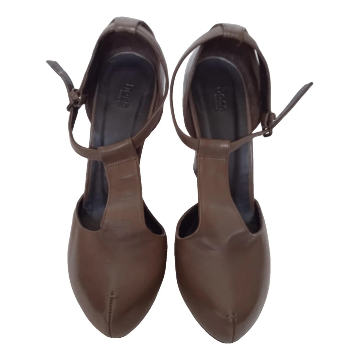 Pre-owned Hoss Intropia Leather Heels In Brown