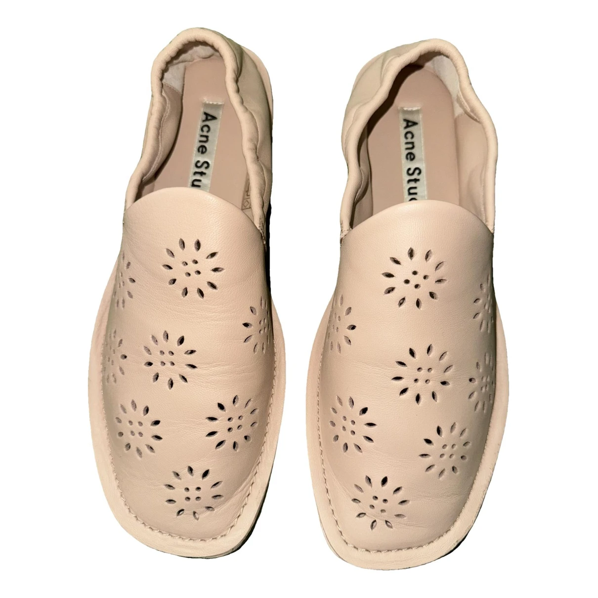 Pre-owned Acne Studios Leather Flats In Pink