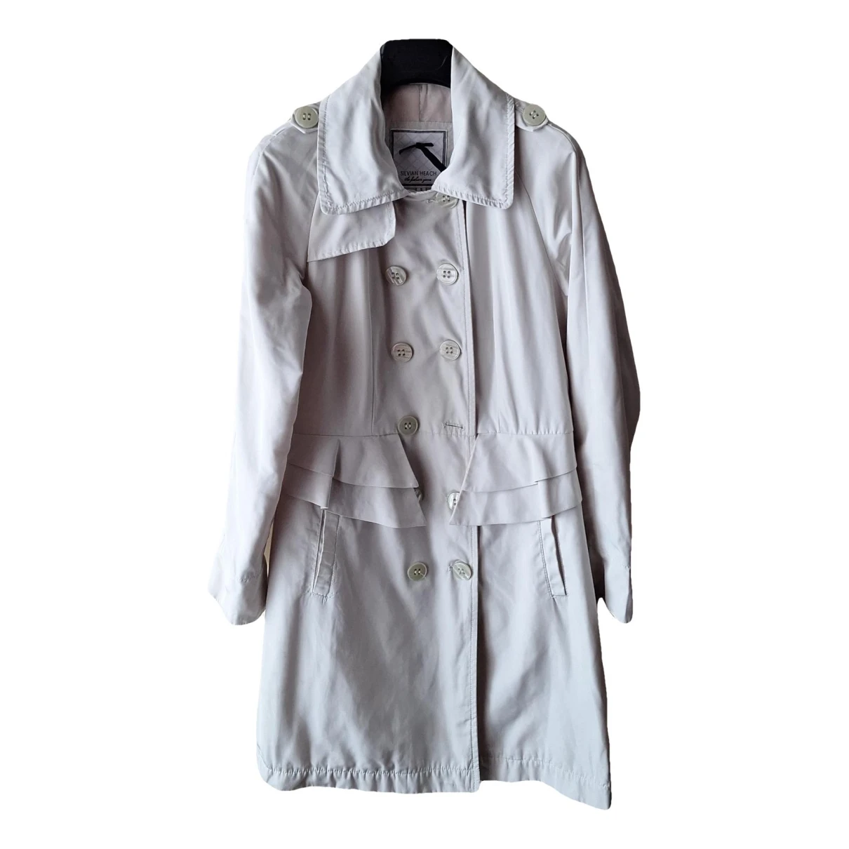 Pre-owned Silvian Heach Trench Coat In Beige