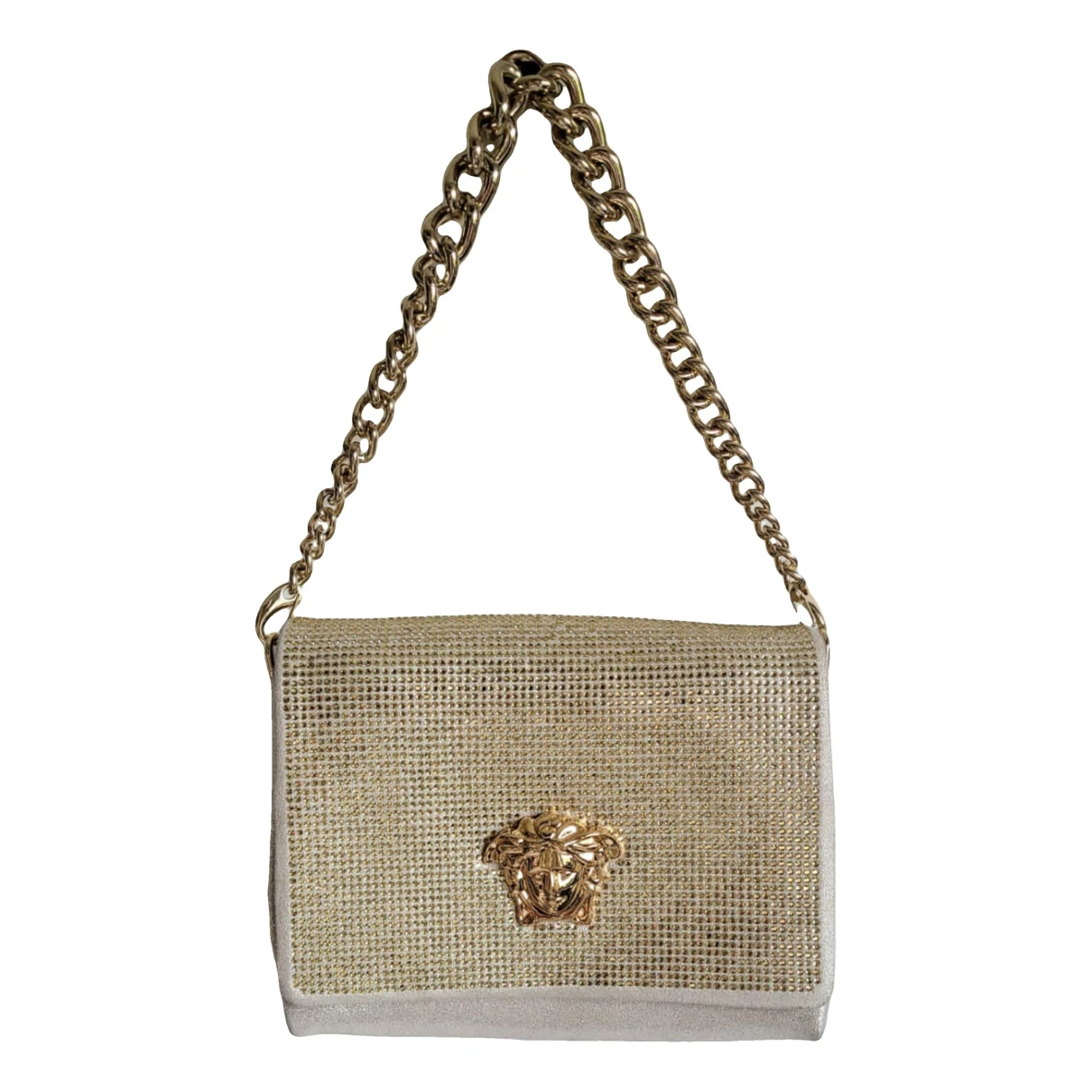 Pre-owned Versace Leather Handbag In Gold