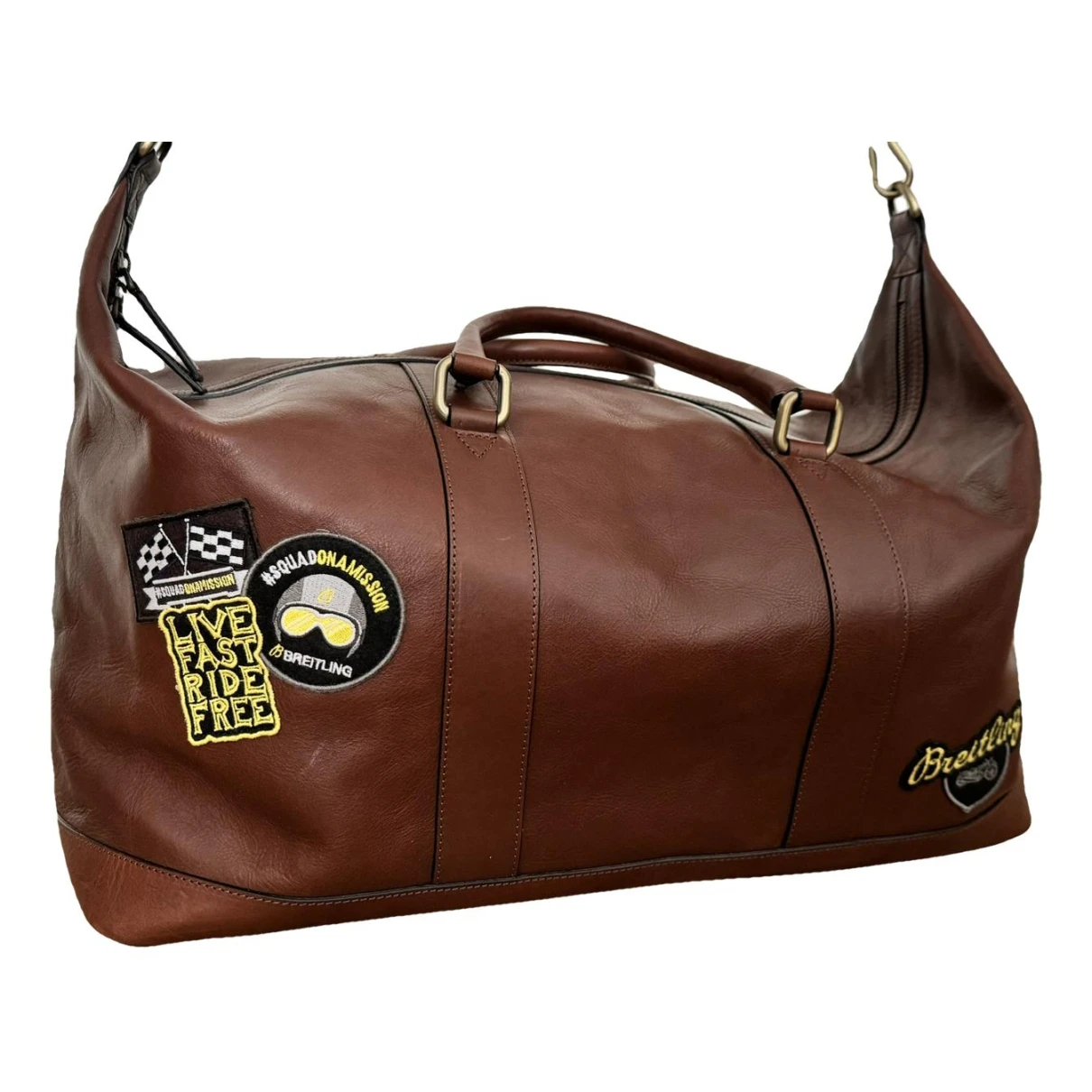 Pre-owned Breitling Leather Weekend Bag In Brown