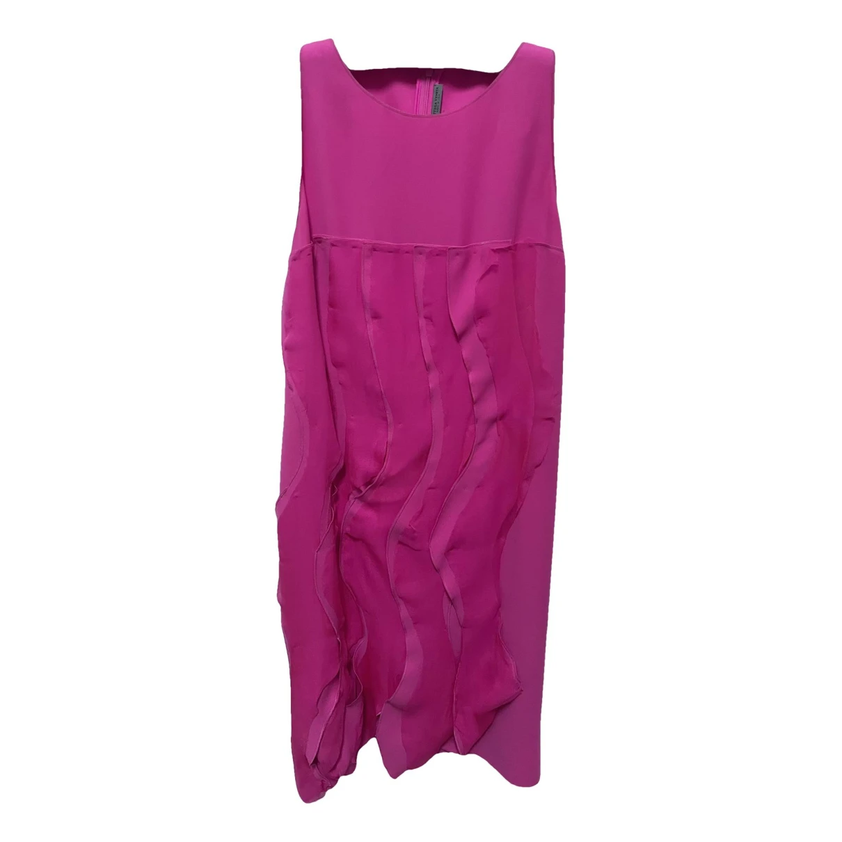 Pre-owned Bottega Veneta Silk Mid-length Dress In Pink