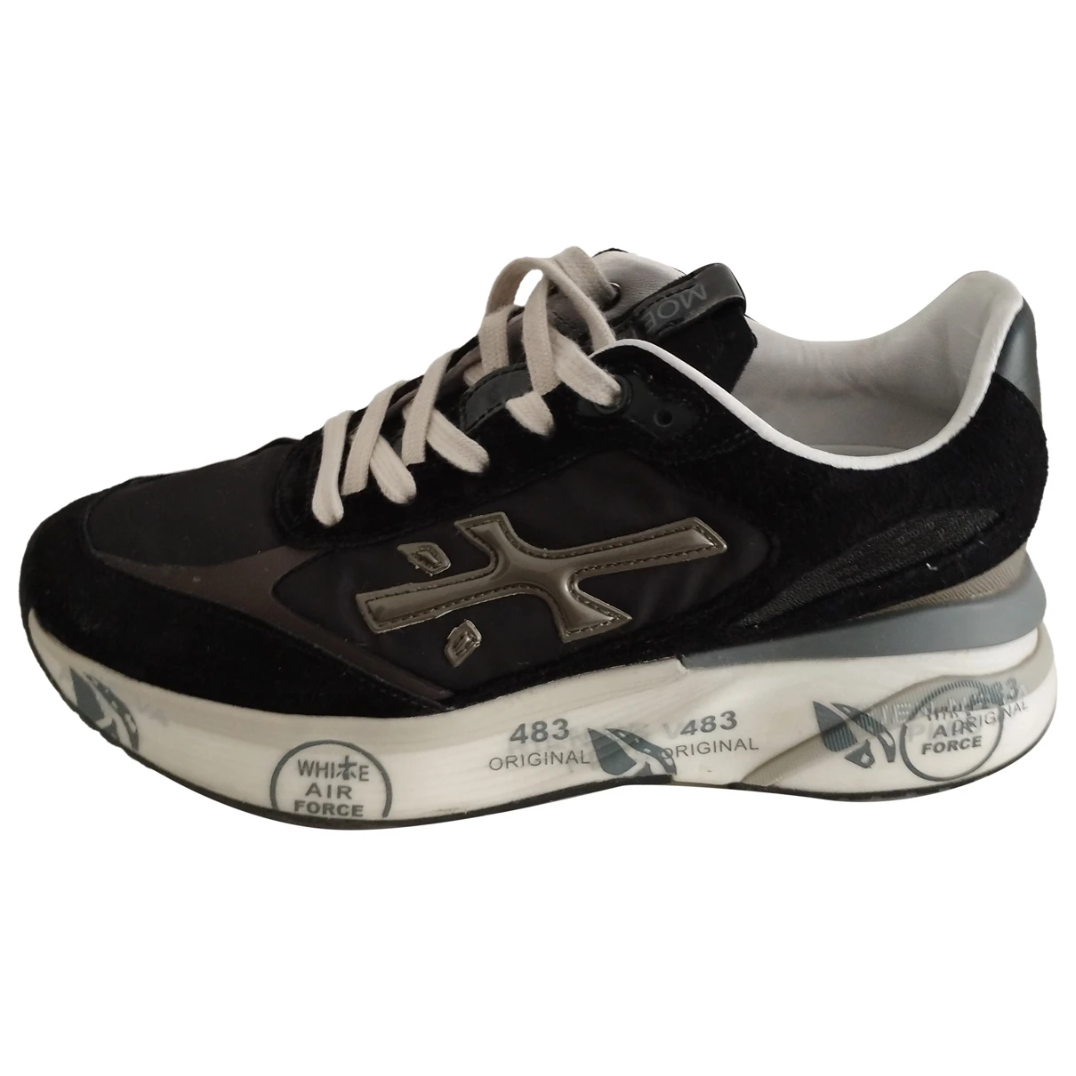 Pre-owned Premiata Leather Trainers In Black