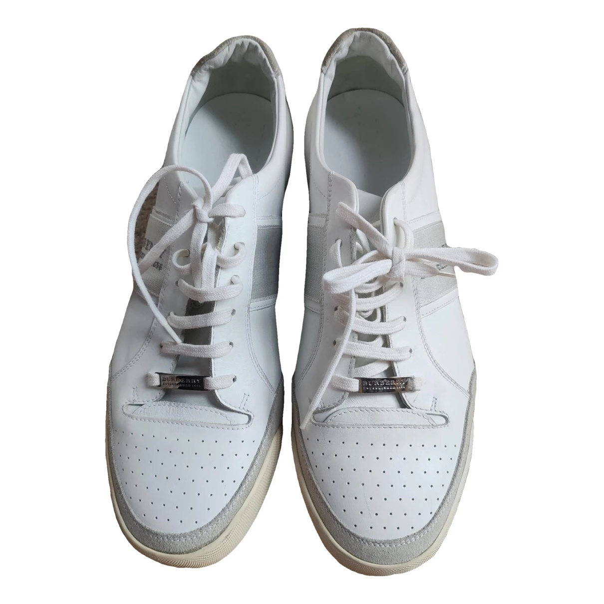 Pre-owned Burberry Low Trainers In White