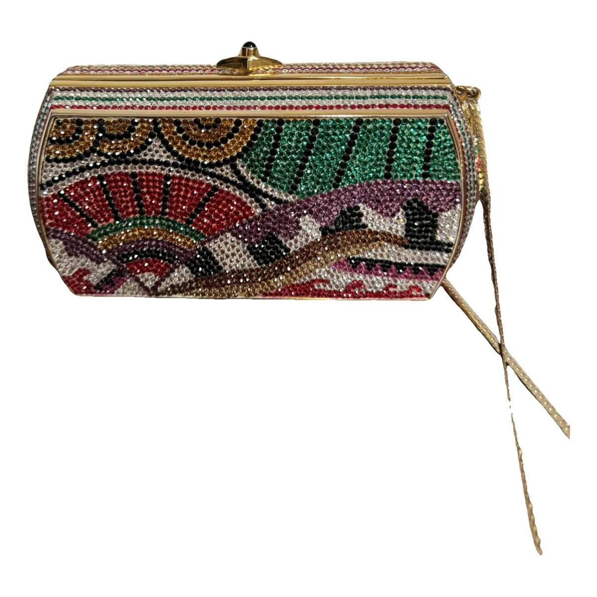 Pre-owned Judith Leiber Glitter Clutch Bag In Multicolour