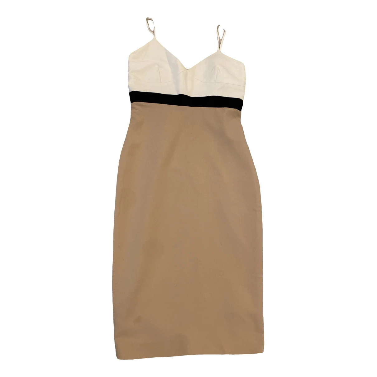 Pre-owned Victoria Beckham Mid-length Dress In Beige