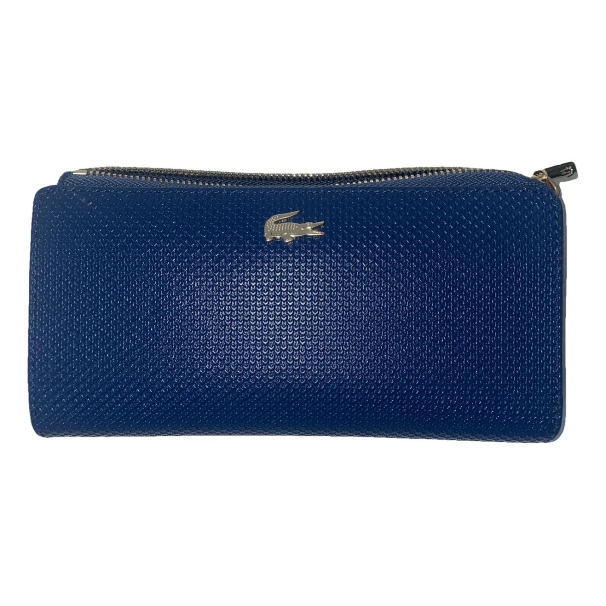 Pre-owned Lacoste Leather Wallet In Blue