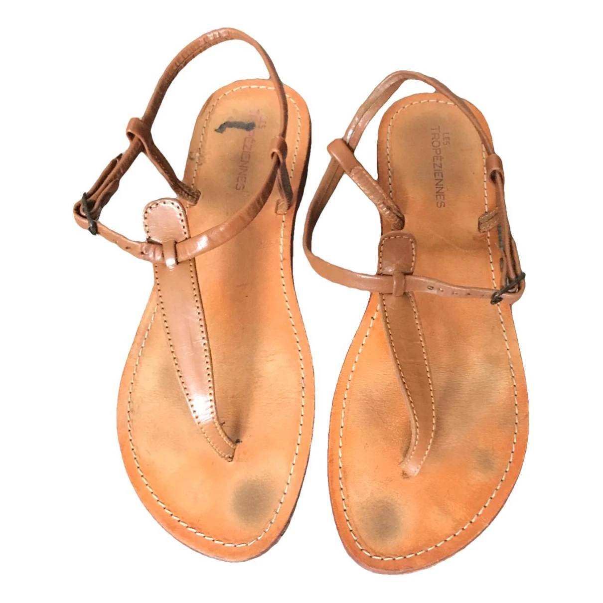 Pre-owned Les Tropeziennes Leather Sandal In Brown