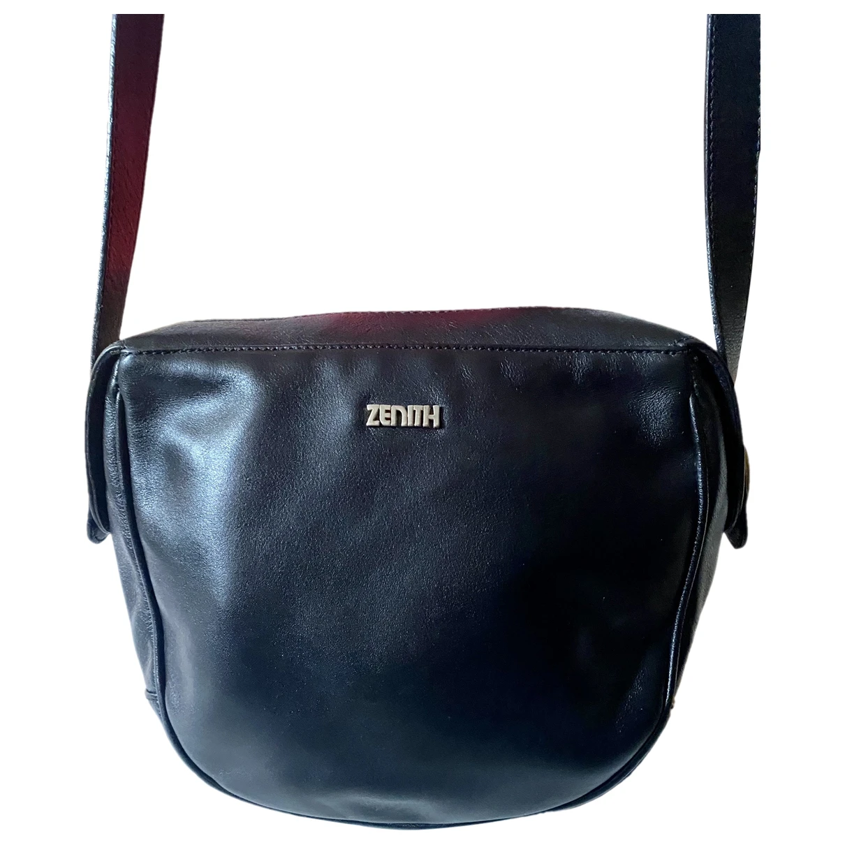 Pre-owned Zenith Leather Crossbody Bag In Black