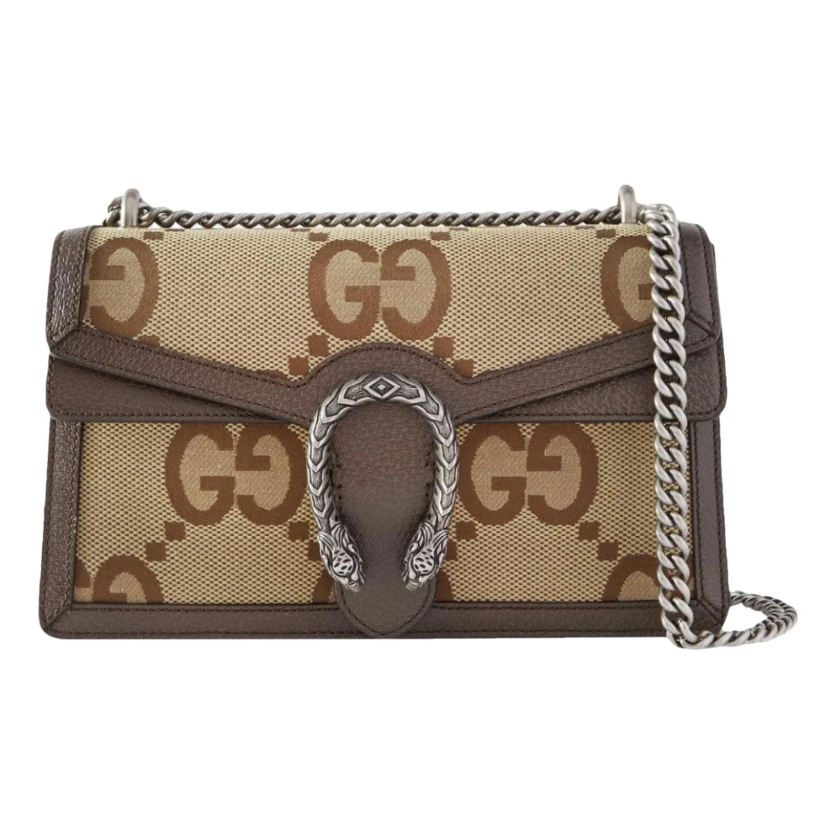Pre-owned Gucci Dionysus Leather Clutch Bag In Camel