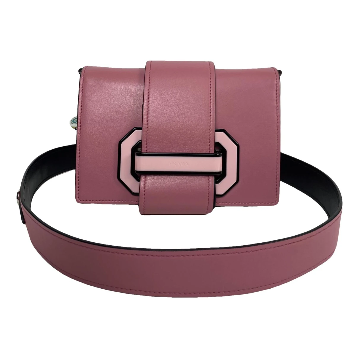 Pre-owned Prada Ribbon Leather Crossbody Bag In Pink