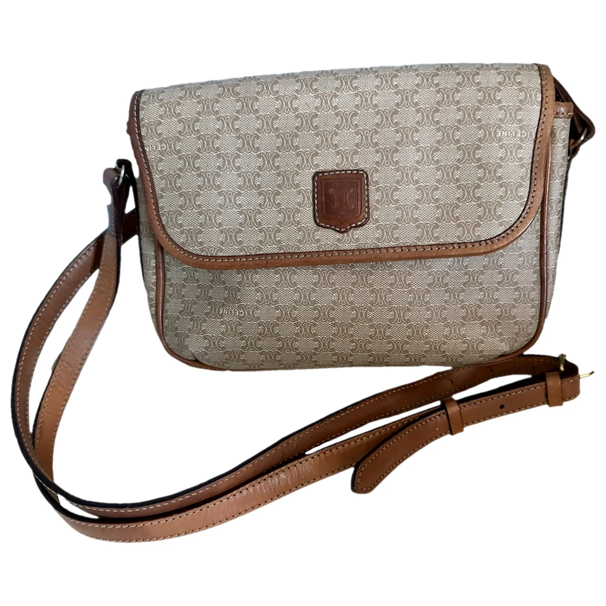 Pre-owned Celine Leather Crossbody Bag In Multicolour