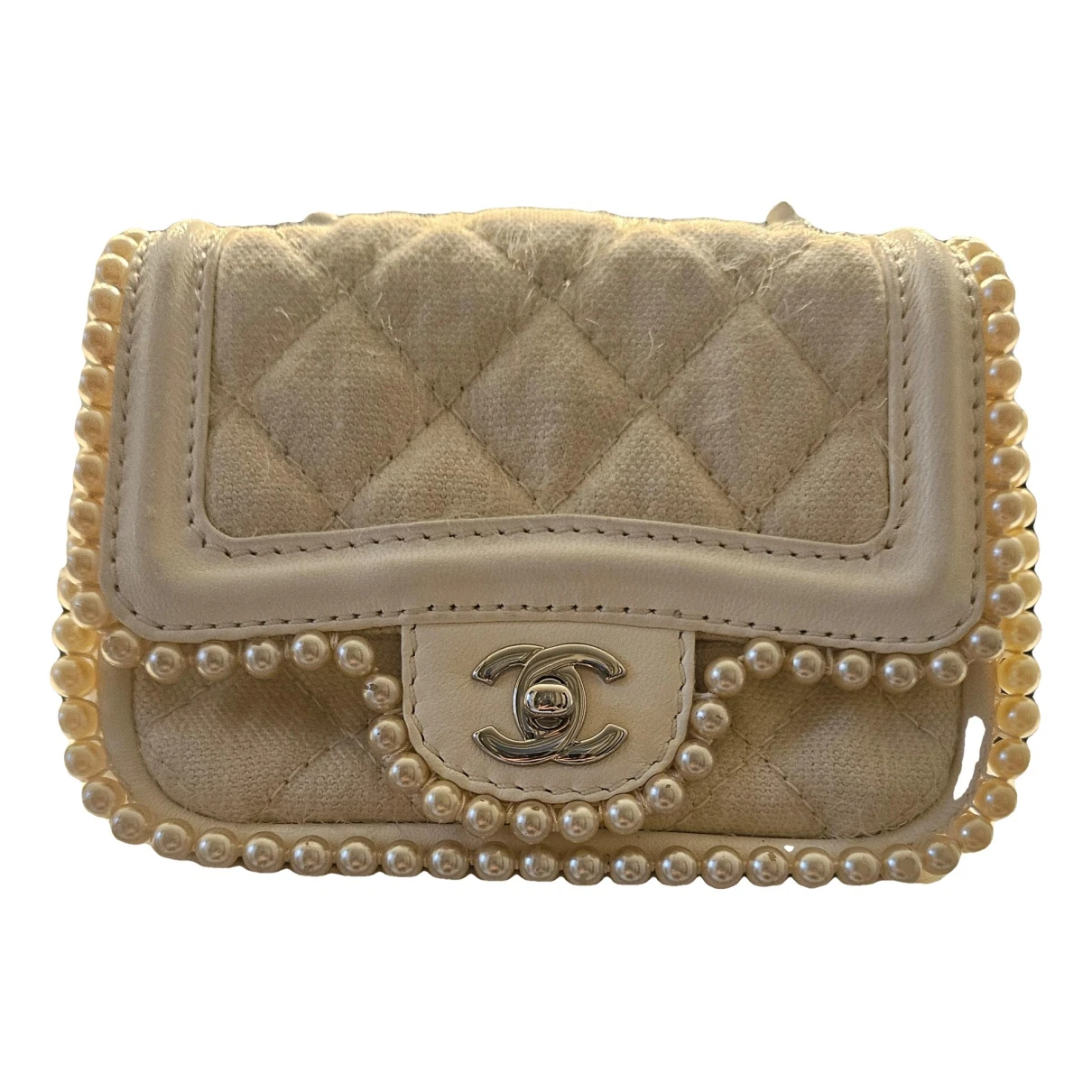 Pre-owned Chanel Timeless/classique Crossbody Bag In White