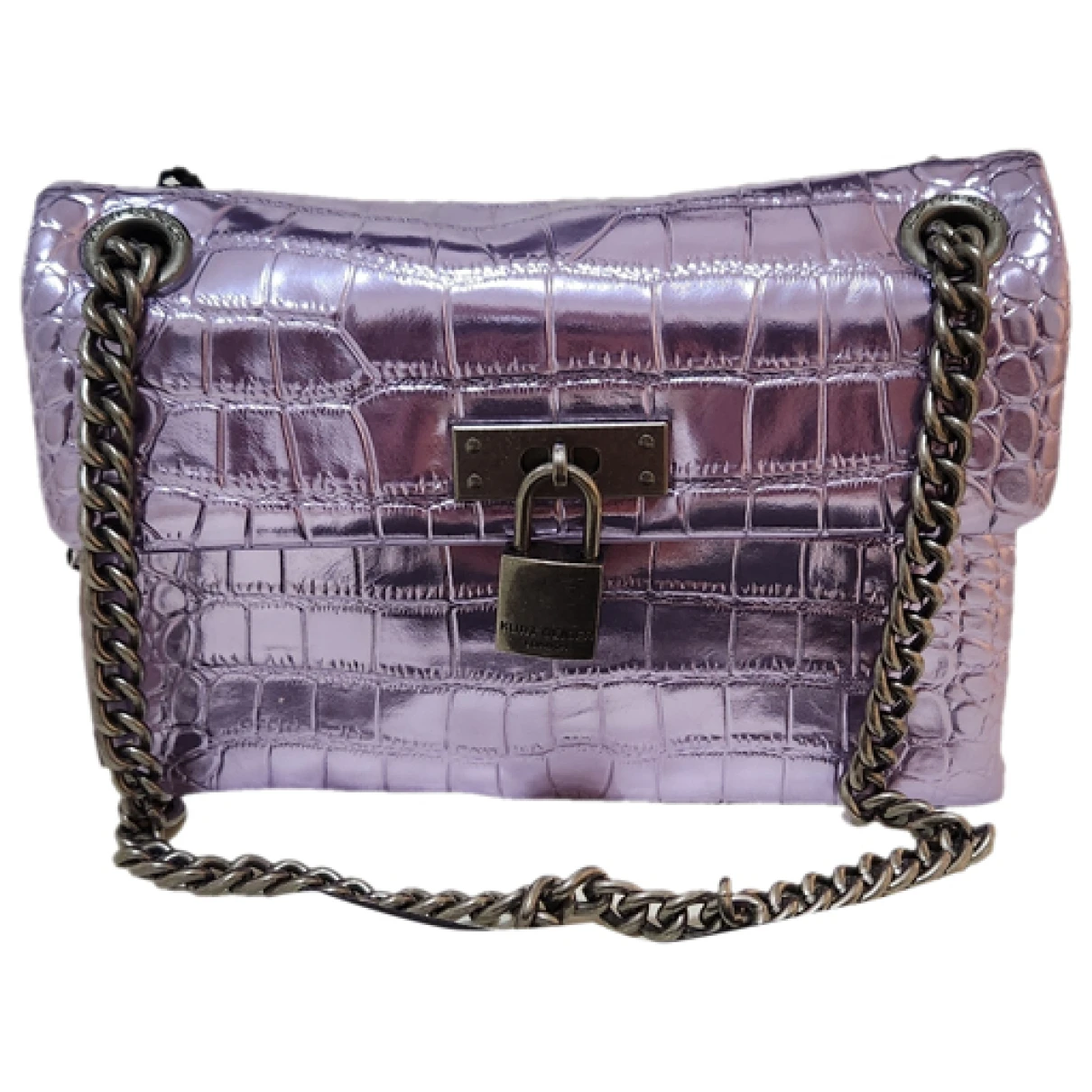 Pre-owned Kurt Geiger Leather Handbag In Purple