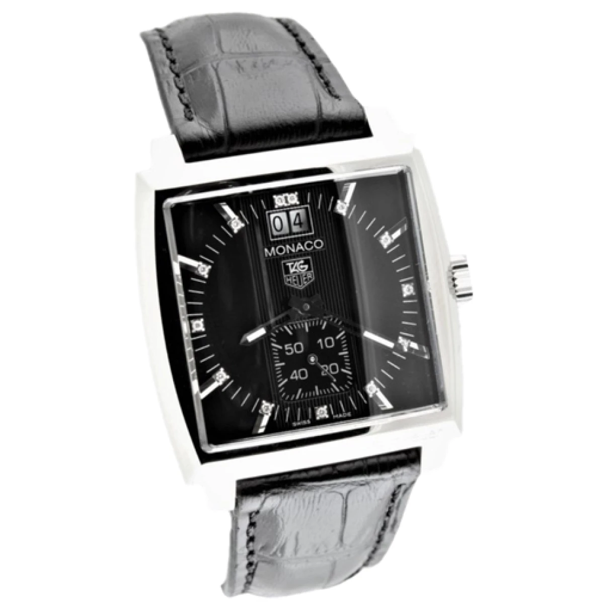 Pre-owned Tag Heuer Monaco Watch In Silver