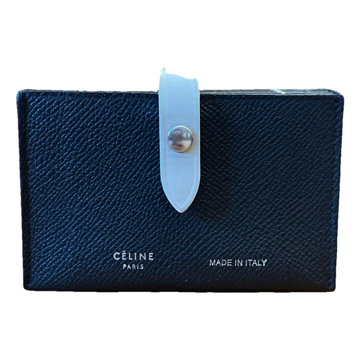Pre-owned Celine Leather Wallet In Anthracite